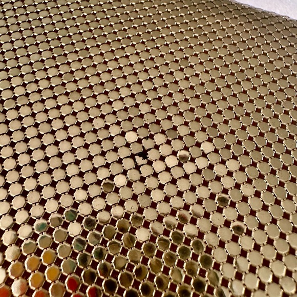 Whiting & Davis Gold Mesh Clutch with Silver Detail - Picture 4 of 6
